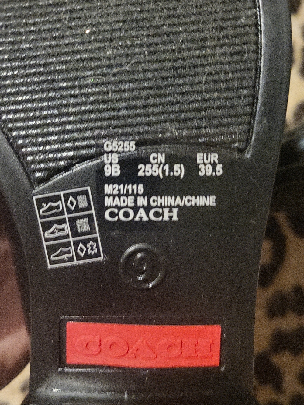 NEW! Coach 🐎 Monogram Black Patent Chelsea Ankle Rain Boots with Red Accent - Picture 7 of 7